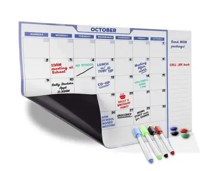 Refrigerator Custom Dry Erase Magnetic Calendar  Planner
