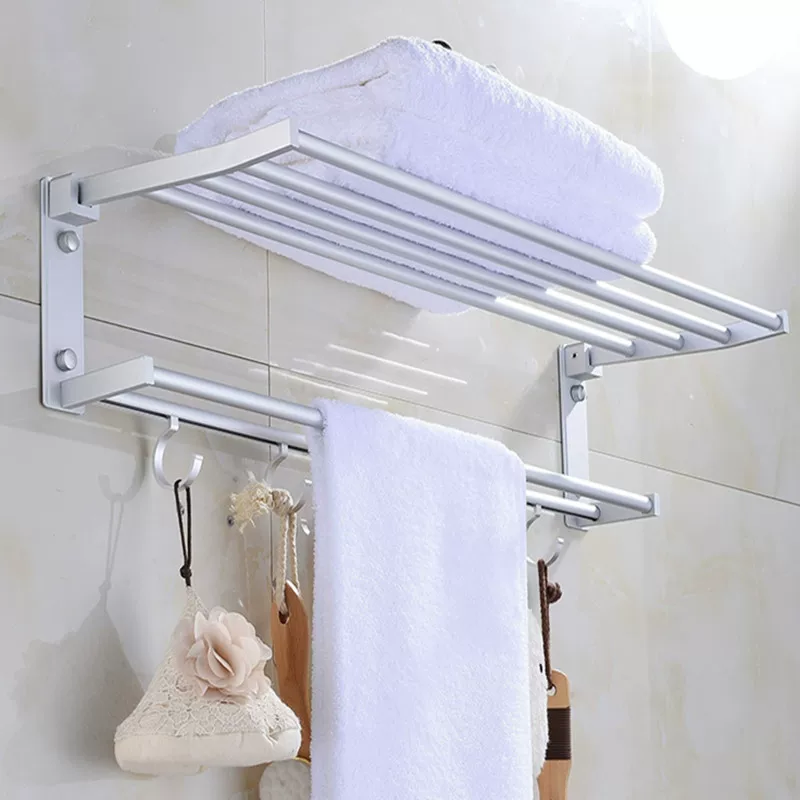 Diseño de estante de almacenamiento de baño multifuncional gris oscuro