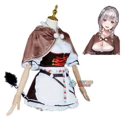 Hololive Vtuber Shirogane Noel Maid Cosplay Costume