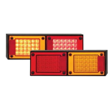Kenworth Compatible LED Tail Light - Red & Amber, 12V/24V Waterproof