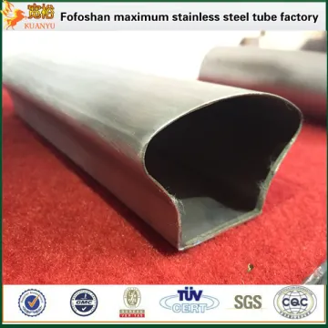 PVD plating color 304 stainless steel slotted handrail tube for glass