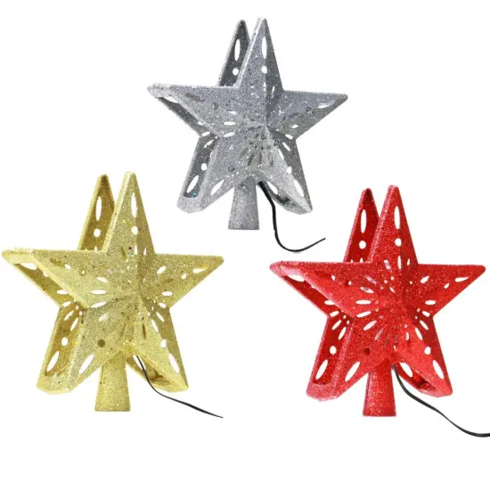 Led christmas star tree topper projector