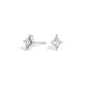 1.0 CT 10k အဖြူရောင်ရွှေဓာတ်ခွဲခန်းစိန်လုံး