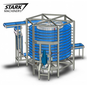 Flexible Cooling Screw Conveyor Stainless Steel Curved Belt