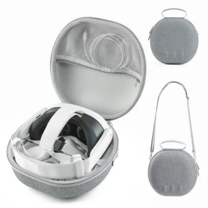 Shockproof Travel Case for Meta Quest 3: Oculus Quest 3 Headset Storage Bag with Shoulder Strap