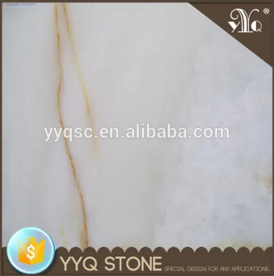 Snow white onyx stone price for background wall