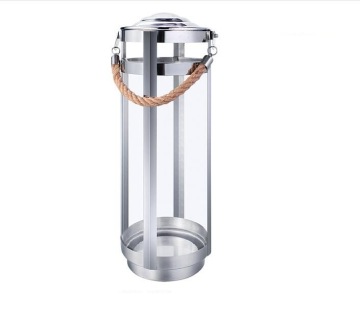 Metal and Glass of Elegant Candle Lantern