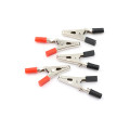 50pcs Insulated Crocodile Clips Plastic Handle Cable Lead Testing Metal Alligator Clips Clamps 55mm Length