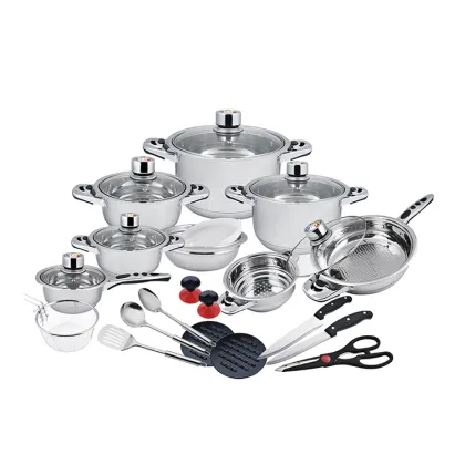 Stainless Steel Kitchenware Cooking Pot Set with Non-Stick Fry Pan