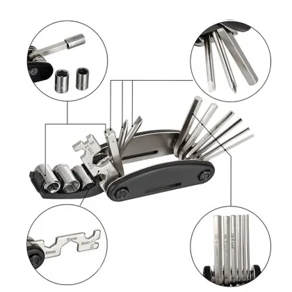 16-in-1 Multi-Function Bicycle Tool Set for Bike Accessories, Tools & Maintenance