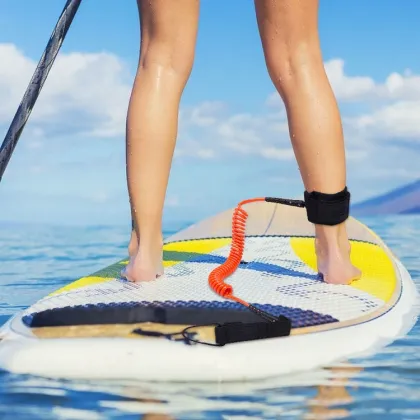 WOOWAVE Coiled SUP Leash TPU Custom Paddleboard Leash