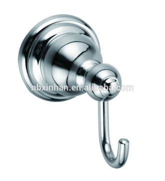 Elegant design wall fitting bathroom zinc alloy robe hook with polished chrome