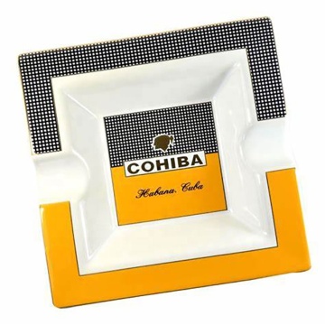 Customized Personalized Logo Square Ceramic Cigar Ashtray for Home or Outdoor Use