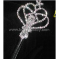 Silver And Crystal Rhinestone Heart Scepter