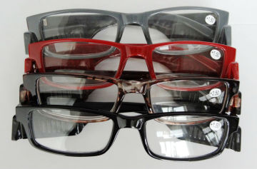 double LED light reading glasses with case
