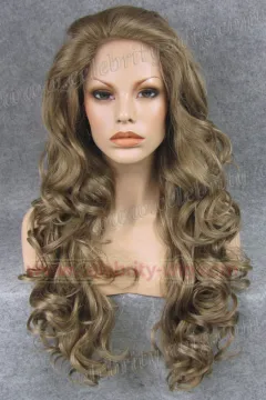 Kim Kardashian Long Wavy Ash Brown Synthetic Lace Front Wig
