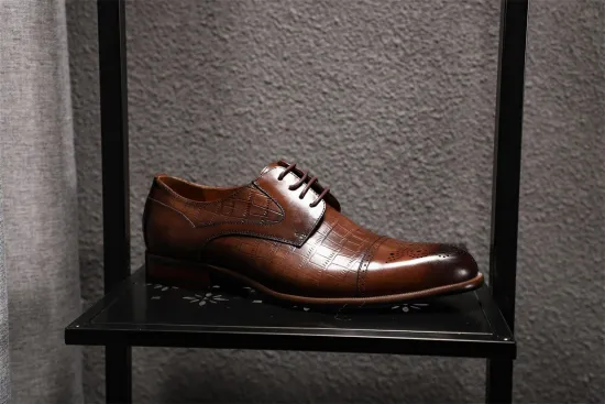 Men Oxfords Embossed Leisure Dress Shoes