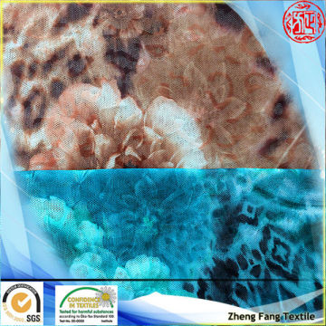 new design polyester jacquard printed mesh fabric
