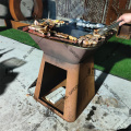 مربع Big Corten Brasero BBQ Grill