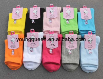 WZ30 Factory wholesale LOVE rabbit explosion models fall and winter comfort in-tube cotton socks candy color embroidery