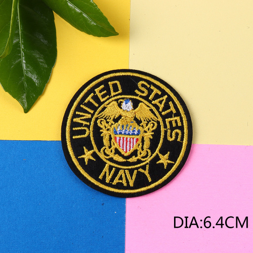 Gold Embroidery Military Patches for Clothing Tactical