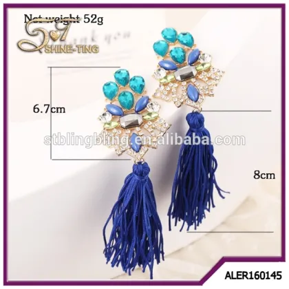 Vintage Long Tassel Earrings for Women Fashion Water Drop Earring Gold Plated Luxury Big Drop Earrings