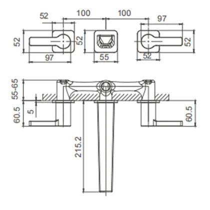 Athens Wall Mount Basin Mixer