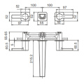 Athens Wall Mount Basin Mixer