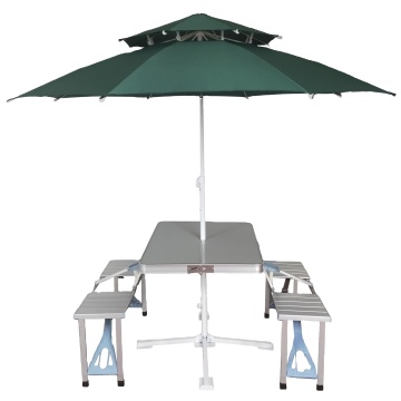 Portable Aluminum Alloy Foldable Table and Chair Set for Picnic and Barbecue