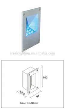 3w led recessed wall light