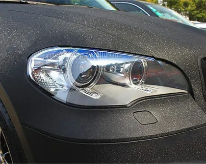 metallic diamond shine black car wrap vinyl