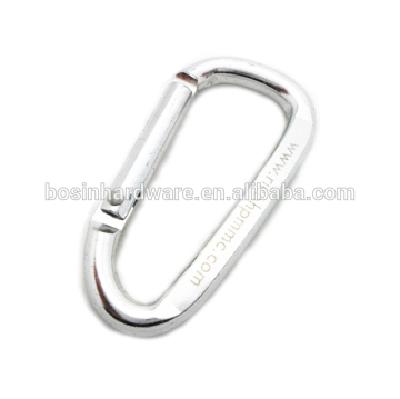 Fashion High Quality Metal Flat D Shape Carabiner