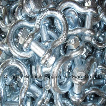 Us Type Drop Forged G2130 Bow Shackle with Safety Screw
