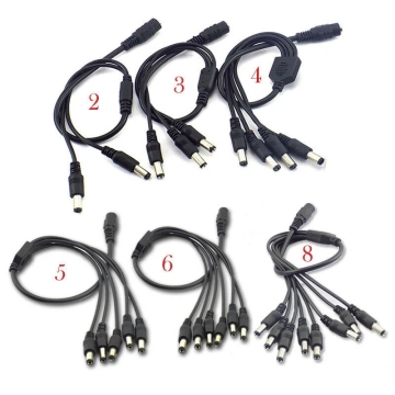 DC 12V Adapter Splitter Adapter - от 1 женского на нескольких мужских вилков