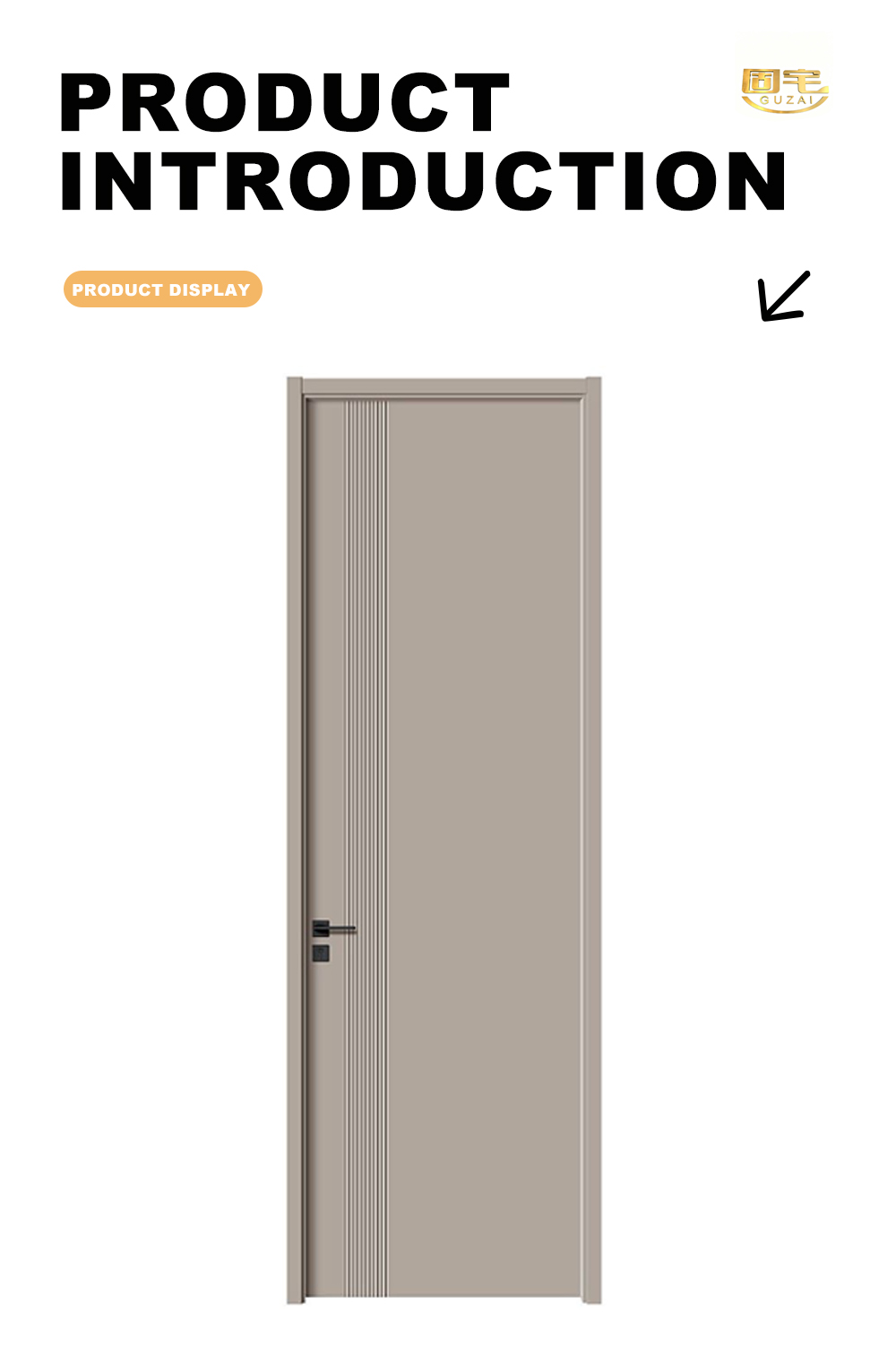 Single Strip Fluted Interior Wooden Door X
