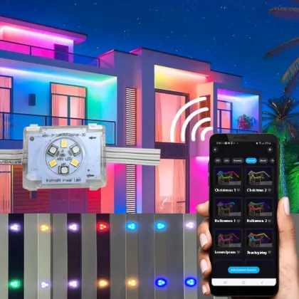 RGBW DC48V Point Lights - Permanent LED Christmas Lights Outdoor Waterproof Decorative Lighting