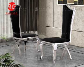 2022 UK Luxury Italian Design Modern Dining Chairs with Stainless Steel Legs