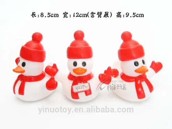 child Christmas gift floating water toy Plastic snowman bath duck