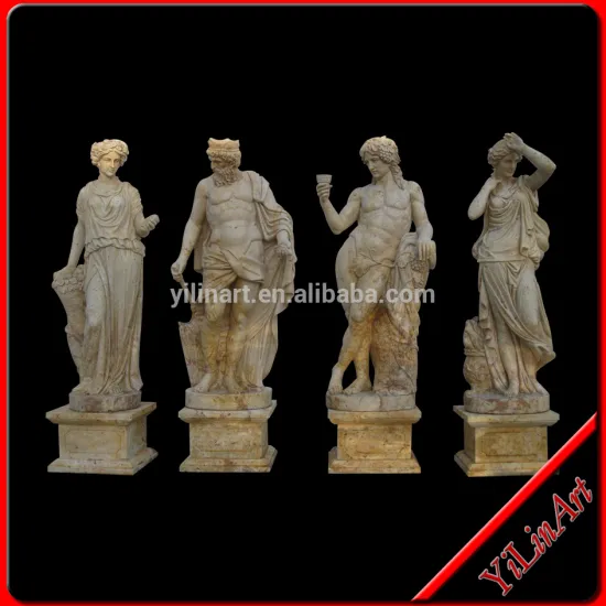Carved Antique Marble Stone 4 Season Statues Carving