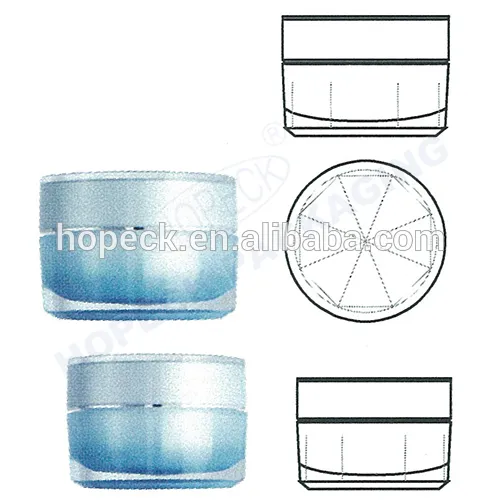 round shape double layer acrylic cream jar