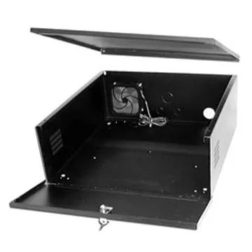 DVR Lock Box with Power Cord and Fan, Measuring 21 x 21 x 8 Inches