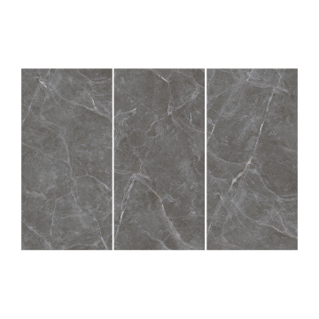 600x1200 Grey Marble Design Porcelain Tile - Wave Look Glazed Polished Finish