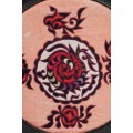 Vintage Yi Nakış Yuvarlak Deri Crossbody Çanta