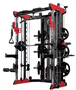 Commercial Gym Equipment: Smith Machine Squat Rack Multi-Functional Trainer - 3 in 1 Fitness Solution