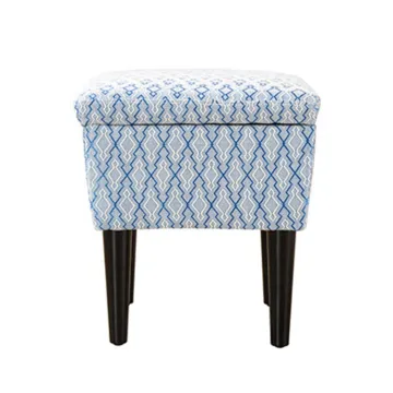 Blue Leisure Fabric Stool Ottoman Living Room Set