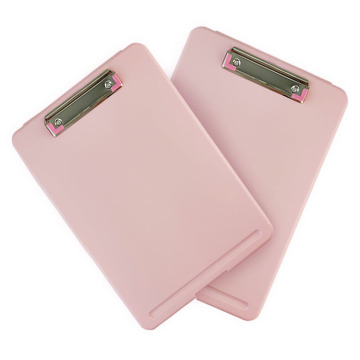 High Quality A4 Pink Plastic File Storage Box with Pen Slot