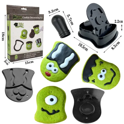 Halloween Monster Frankenstein Cookie Cutter Stamp Set