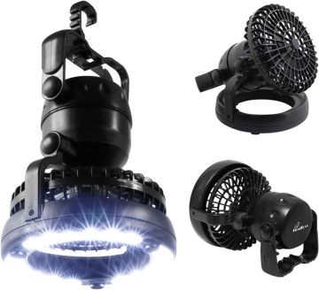 Goldmore 18LED Camping Lantern with Fan - 2-in-1 Outdoor Lantern and Fan