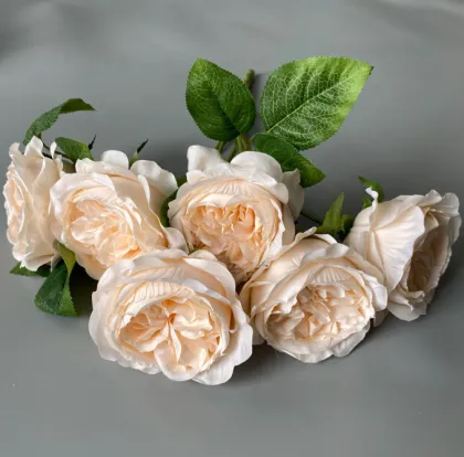 Hot Selling Austin David Artificial Rose Bushes - 6 Heads for Sale