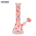 Pink Snowflake Night Glow Water Pipe